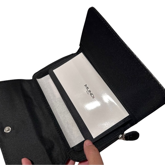 Faux Leather Black Wallet Organizer Built-In Calculator & Multiple Compartments - Picture 7 of 13